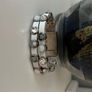 Heet double white studded bracelet